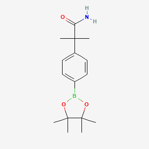 molecular formula C16H24BNO3 B2370734 a,a-二甲基-4-(4,4,5,5-四甲基-1,3,2-二氧杂硼杂环-2-基)-苯乙酰胺 CAS No. 1613259-89-4