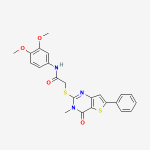Methyl 2-[4-(2-fluorophenyl)piperazin-1-yl]-3-(3-methylphenyl)-4-oxo-3,4-dihydroquinazoline-7-carboxylate