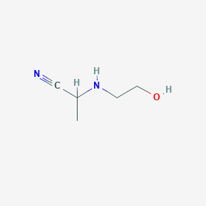 molecular formula C5H10N2O B2370748 2-[(2-羟乙基)氨基]丙腈 CAS No. 1018539-22-4