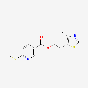 2-(4-Methyl-1,3-thiazol-5-yl)ethyl 6-methylsulfanylpyridine-3-carboxylate