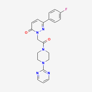 molecular formula C20H19FN6O2 B2370760 6-(4-fluorophenyl)-2-(2-oxo-2-(4-(pyrimidin-2-yl)piperazin-1-yl)ethyl)pyridazin-3(2H)-one CAS No. 1251577-16-8