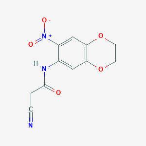 2-cyano-N-(7-nitro-2,3-dihydro-1,4-benzodioxin-6-yl)acetamide