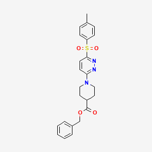 molecular formula C24H25N3O4S B2370762 Benzyl 1-(6-tosylpyridazin-3-yl)piperidine-4-carboxylate CAS No. 946330-40-1