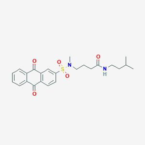 N-isopentyl-4-(N-methyl-9,10-dioxo-9,10-dihydroanthracene-2-sulfonamido)butanamide