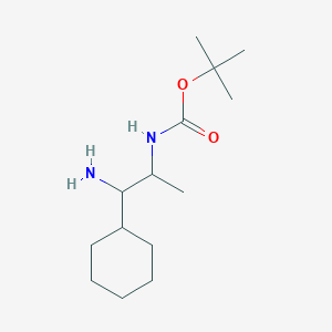 tert-butyl N-(1-amino-1-cyclohexylpropan-2-yl)carbamate