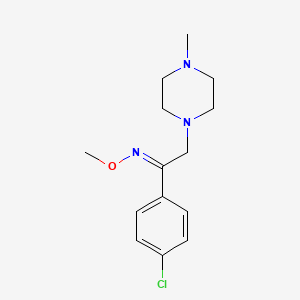 molecular formula C14H20ClN3O B2370776 1-(4-chlorophenyl)-2-(4-methylpiperazino)-1-ethanone O-methyloxime CAS No. 478049-93-3