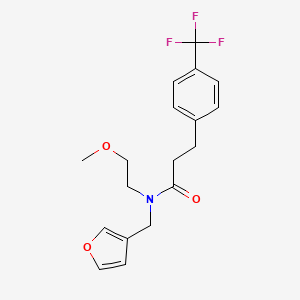 N-(furan-3-ylmethyl)-N-(2-methoxyethyl)-3-(4-(trifluoromethyl)phenyl)propanamide