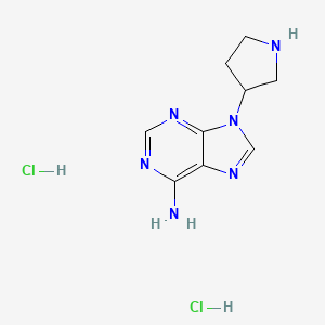 9-Pyrrolidin-3-ylpurin-6-amine;dihydrochloride