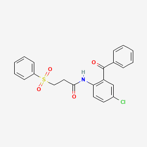 N-(2-benzoyl-4-chlorophenyl)-3-(phenylsulfonyl)propanamide