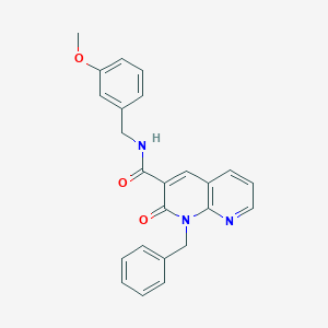 molecular formula C24H21N3O3 B2370799 1-benzyl-N-(3-methoxybenzyl)-2-oxo-1,2-dihydro-1,8-naphthyridine-3-carboxamide CAS No. 946251-24-7