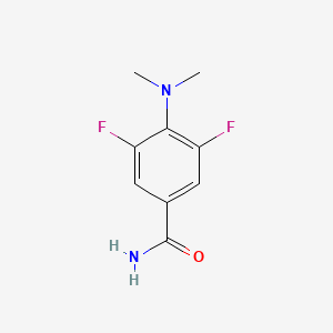 molecular formula C9H10F2N2O B2370803 4-(二甲基氨基)-3,5-二氟苯甲酰胺 CAS No. 658072-18-5