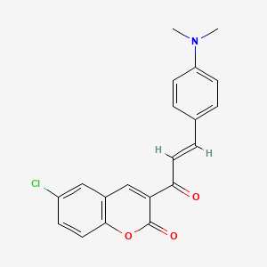 (E)-6-chloro-3-(3-(4-(dimethylamino)phenyl)acryloyl)-2H-chromen-2-one