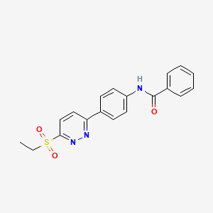 molecular formula C19H17N3O3S B2370809 N-(4-(6-(ethylsulfonyl)pyridazin-3-yl)phenyl)benzamide CAS No. 1005307-83-4