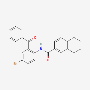 molecular formula C24H20BrNO2 B2370810 N-(2-benzoyl-4-bromophenyl)-5,6,7,8-tetrahydronaphthalene-2-carboxamide CAS No. 681169-61-9
