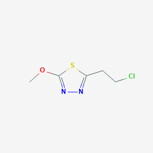molecular formula C5H7ClN2OS B2370813 2-(2-Chloroethyl)-5-methoxy-1,3,4-thiadiazole CAS No. 84353-08-2