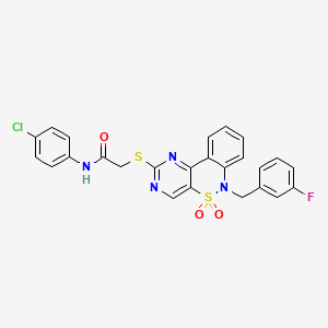 N-(4-chlorophenyl)-2-{[6-(3-fluorobenzyl)-5,5-dioxido-6H-pyrimido[5,4-c][2,1]benzothiazin-2-yl]thio}acetamide