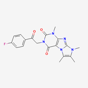 2-[2-(4-Fluorophenyl)-2-oxoethyl]-4,6,7,8-tetramethylpurino[7,8-a]imidazole-1,3-dione