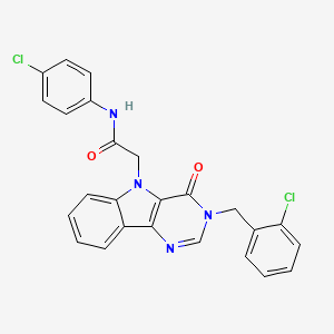2-(3-(2-chlorobenzyl)-4-oxo-3H-pyrimido[5,4-b]indol-5(4H)-yl)-N-(4-chlorophenyl)acetamide