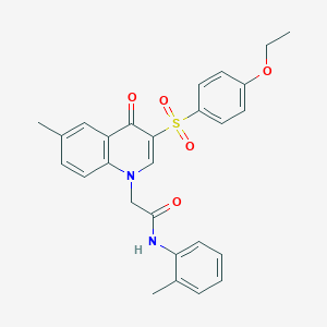 2-(3-((4-ethoxyphenyl)sulfonyl)-6-methyl-4-oxoquinolin-1(4H)-yl)-N-(o-tolyl)acetamide