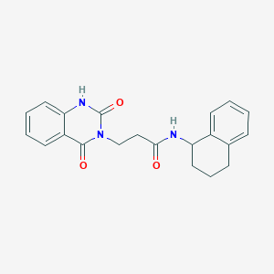molecular formula C21H21N3O3 B2370831 3-(2,4-dioxo-1H-quinazolin-3-yl)-N-(1,2,3,4-tetrahydronaphthalen-1-yl)propanamide CAS No. 850781-73-6
