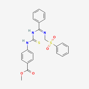 (Z)-methyl 4-(3-(phenyl(((phenylsulfonyl)methyl)imino)methyl)thioureido)benzoate