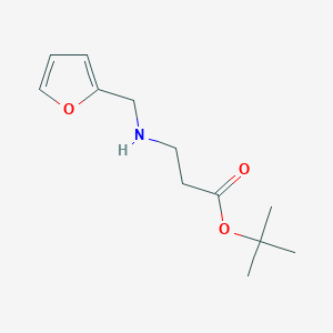 molecular formula C12H19NO3 B2370842 叔丁基 3-[(呋喃-2-基甲基)氨基]丙酸酯 CAS No. 1049160-82-8