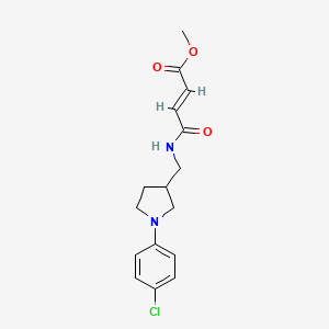 Methyl (E)-4-[[1-(4-chlorophenyl)pyrrolidin-3-yl]methylamino]-4-oxobut-2-enoate