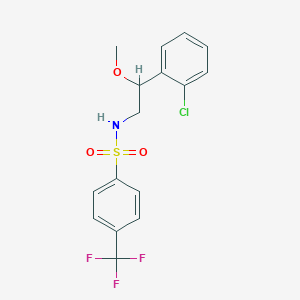 molecular formula C16H15ClF3NO3S B2370849 N-(2-(2-chlorophenyl)-2-methoxyethyl)-4-(trifluoromethyl)benzenesulfonamide CAS No. 1798485-77-4