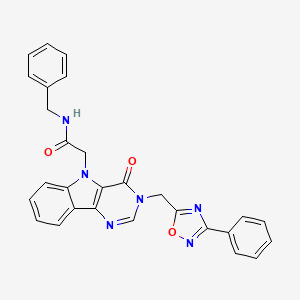 N-[4-({[5-(1,3-benzodioxol-5-yl)-1,3,4-oxadiazol-2-yl]methyl}thio)phenyl]-2,2-dimethylpropanamide