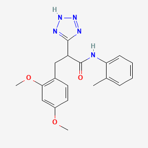 3-(2,4-dimethoxyphenyl)-N-(2-methylphenyl)-2-(2H-tetrazol-5-yl)propanamide