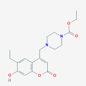 Ethyl 4-[(6-ethyl-7-hydroxy-2-oxochromen-4-yl)methyl]piperazine-1-carboxylate