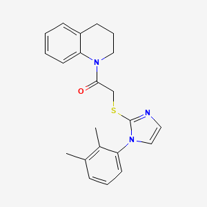 molecular formula C22H23N3OS B2370864 1-(3,4-二氢-2H-喹啉-1-基)-2-[1-(2,3-二甲苯基)咪唑-2-基]磺酰基乙酮 CAS No. 851131-39-0