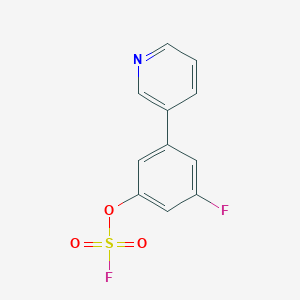molecular formula C11H7F2NO3S B2370866 3-(3-Fluoro-5-fluorosulfonyloxyphenyl)pyridine CAS No. 2411292-38-9