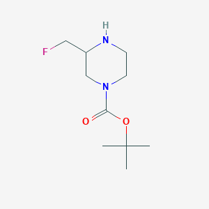 molecular formula C10H19FN2O2 B2370877 Tert-butyl 3-(fluoromethyl)piperazine-1-carboxylate CAS No. 1240595-05-4