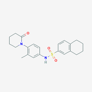 N-[3-methyl-4-(2-oxopiperidin-1-yl)phenyl]-5,6,7,8-tetrahydronaphthalene-2-sulfonamide