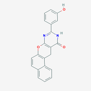 molecular formula C21H14N2O3 B2370879 9-(3-hydroxyphenyl)-10H-benzo[5,6]chromeno[2,3-d]pyrimidin-11(12H)-one CAS No. 899217-82-4