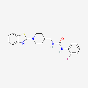 molecular formula C20H21FN4OS B2370880 1-((1-(Benzo[d]thiazol-2-yl)piperidin-4-yl)methyl)-3-(2-fluorophenyl)urea CAS No. 1797592-66-5