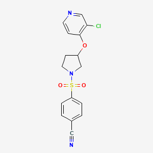 4-((3-((3-Chloropyridin-4-yl)oxy)pyrrolidin-1-yl)sulfonyl)benzonitrile