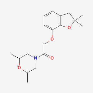 2-((2,2-Dimethyl-2,3-dihydrobenzofuran-7-yl)oxy)-1-(2,6-dimethylmorpholino)ethanone