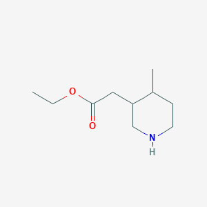 molecular formula C10H19NO2 B2370884 Ethyl 2-(4-methylpiperidin-3-yl)acetate CAS No. 2113698-91-0