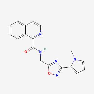 N-((3-(1-methyl-1H-pyrrol-2-yl)-1,2,4-oxadiazol-5-yl)methyl)isoquinoline-1-carboxamide