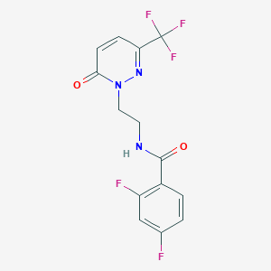 2,4-Difluoro-N-[2-[6-oxo-3-(trifluoromethyl)pyridazin-1-yl]ethyl]benzamide