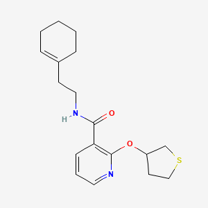 N-(2-(cyclohex-1-en-1-yl)ethyl)-2-((tetrahydrothiophen-3-yl)oxy)nicotinamide