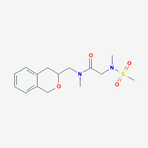 molecular formula C15H22N2O4S B2370893 N-(isochroman-3-ylmethyl)-N-methyl-2-(N-methylmethylsulfonamido)acetamide CAS No. 2034582-02-8