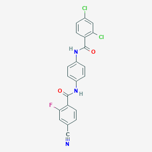 2,4-dichloro-N-{4-[(4-cyano-2-fluorobenzoyl)amino]phenyl}benzamide