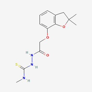1-[[2-[(2,2-dimethyl-3H-1-benzofuran-7-yl)oxy]acetyl]amino]-3-methylthiourea