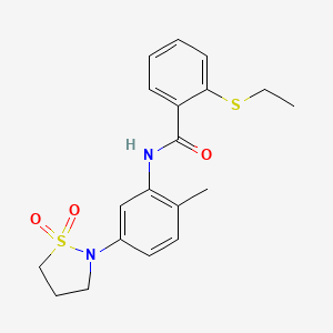 N-(5-(1,1-dioxidoisothiazolidin-2-yl)-2-methylphenyl)-2-(ethylthio)benzamide