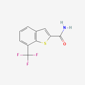 molecular formula C10H6F3NOS B2370909 7-(Trifluoromethyl)benzothiophene-2-carboxamide CAS No. 1956369-80-4