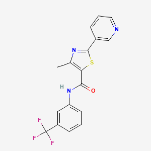 4-methyl-2-(3-pyridinyl)-N-[3-(trifluoromethyl)phenyl]-1,3-thiazole-5-carboxamide