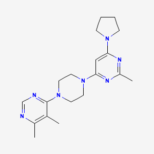 4,5-Dimethyl-6-[4-(2-methyl-6-pyrrolidin-1-ylpyrimidin-4-yl)piperazin-1-yl]pyrimidine